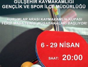 Gülşehir’de ferdi masa tenisi müsabakaları düzenlenecek
