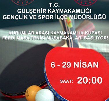 Gülşehir’de ferdi masa tenisi müsabakaları düzenlenecek