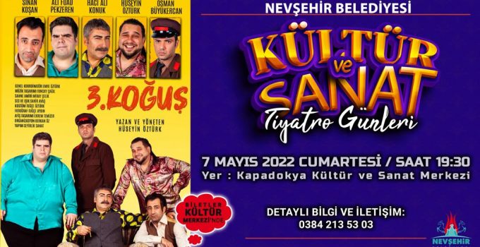 3. Koğuş adlı tiyatro oyunu 7 Mayıs Cumartesi Nevşehir’de sahnelenecek