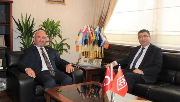 Rektör Aktekin’den TSE Yönetim Kurulu Başkanı Mahmut Sami Şahin’e Ziyaret