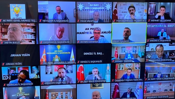 AK Partide il başkanları toplantısı online yapıldı