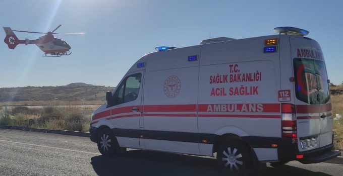 Nevşehir de Helikopter Hava Ambulansı, Karaciğer Nakli Olması için Havalandı