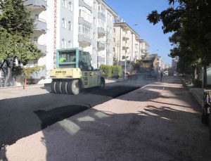 Güzelyurt mahallesinde  sıcak asfalt serim tamamlandı