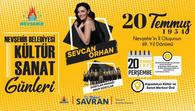 Nevşehir’in İl Oluşunun 69. Yıl Dönümü kutlanacak