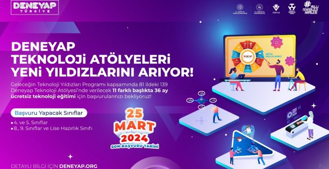 Nevşehir Deneyap Teknoloji Atölyesine Başvurular 25 Mart’ta Sona Erecek!