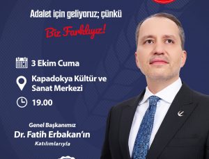 Yeniden Refah Partisi Nevşehir İl Kongresi 3 Ekim’de Yapılacak