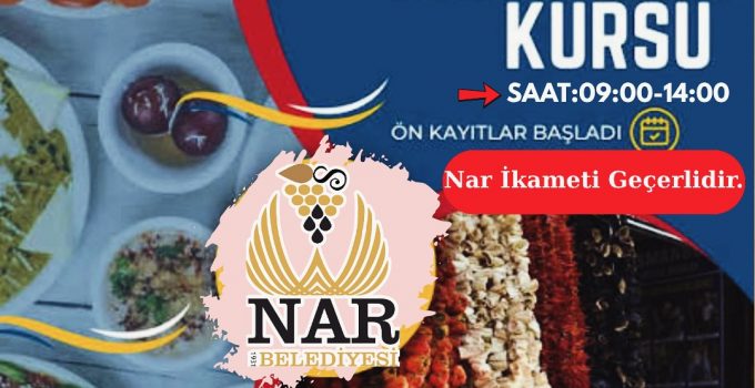 Nar Belediyesi’nden Gaziantep Mutfağı Aşçılık Kursu
