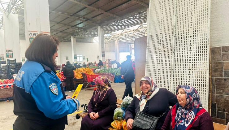 Pazar Yerinde KADES Bilgilendirmesi Yapıldı