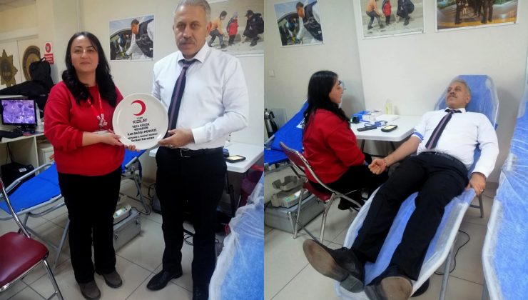 İl Emniyet Müdürü Kan Bağışı Kampanyasına Destek Verdi