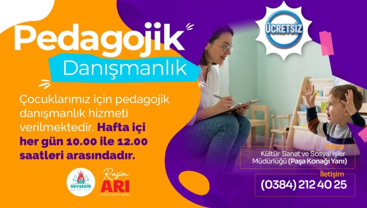 Nevşehir Belediyesi’nden Çocuklara Pedagojik Danışmanlık Hizmeti