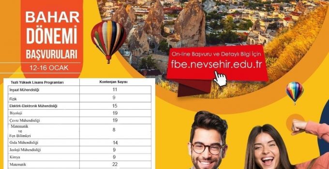 NEVÜ Sosyal Bilimler Enstitüsü 524 Doktora ve Yüksek Lisans Öğrencisi Alacak