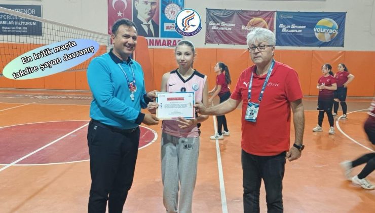 Kardelenli Öğrenciye “Fair Play” Ödülü