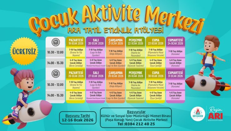 Bütün Çocuklar Ara Tatilde Etkinlik Atölyesi’ne