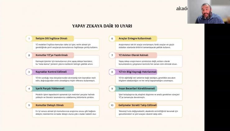 NEVÜ’de “Yapay Zekâ Araçlarının Akademik Yazımda Sorumlu ve Etik Kullanımı” Etkinliği Düzenlendi