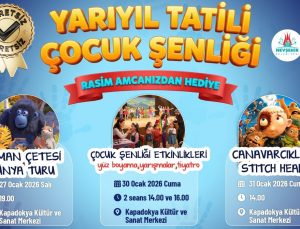 Nevşehir Belediyesi Yarıyıl Tatili Çocuk Şenliği Düzenliyor