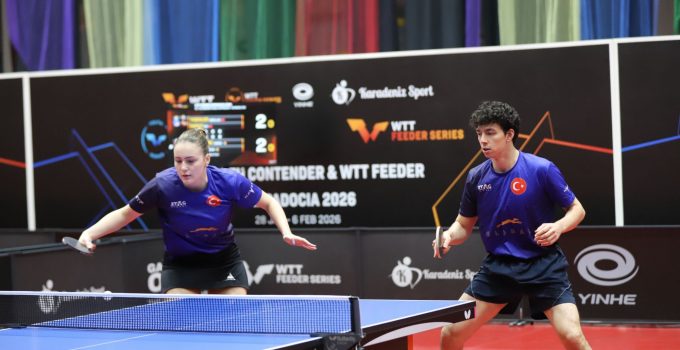 NEVÜ’de Düzenlenen WTT Feeder Cappadocia 2026’da Dereceye Giren Sporculara Ödülleri Verildi