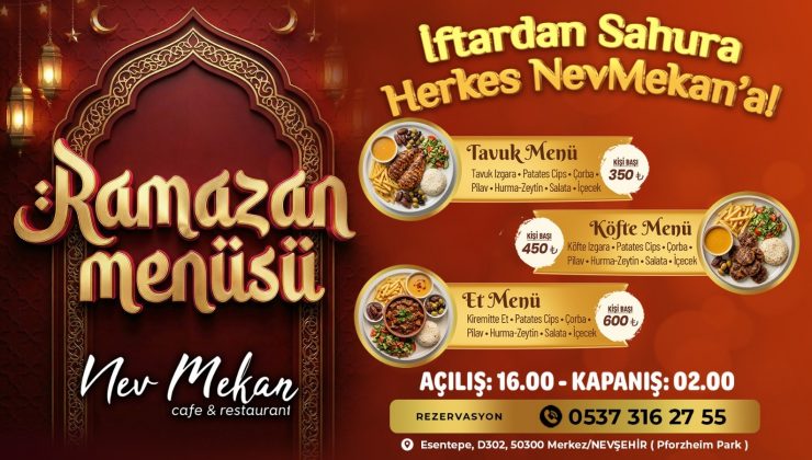 NevMekan Cafe Restaurant, Ramazan Ayında Vatandaşların Hizmetinde