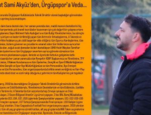 Mahmut Sami Akyüz, Ürgüpspor’a Veda Etti