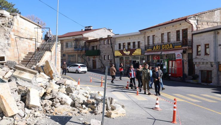 Nar Camii Kebir’de İstinat Duvarı Çökmesi: Kapadokya Alan Başkanı İncelemelerde Bulundu