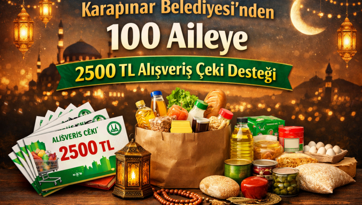 Karapınar Belediyesinden 100 Aile Ramazan Yardımı