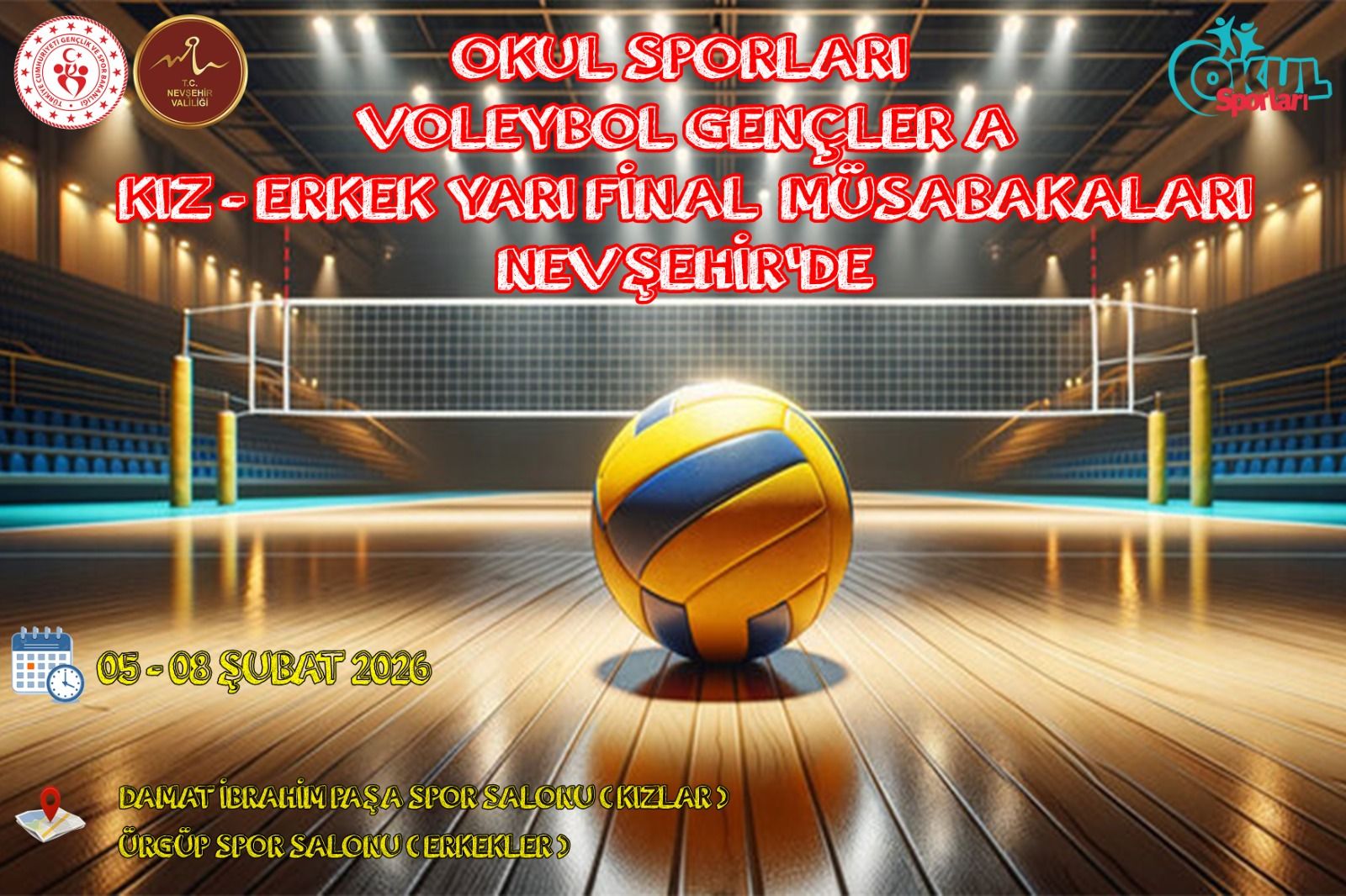 Genç Voleybolcular Yarı Final İçin Nevşehir’de Buluşuyor