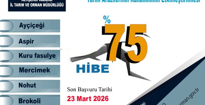 Nevşehir’de Çiftçilere %75 Tohum ve Fide Desteği