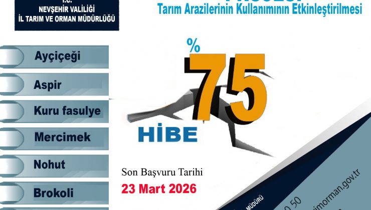 Nevşehir’de Çiftçilere %75 Tohum ve Fide Desteği
