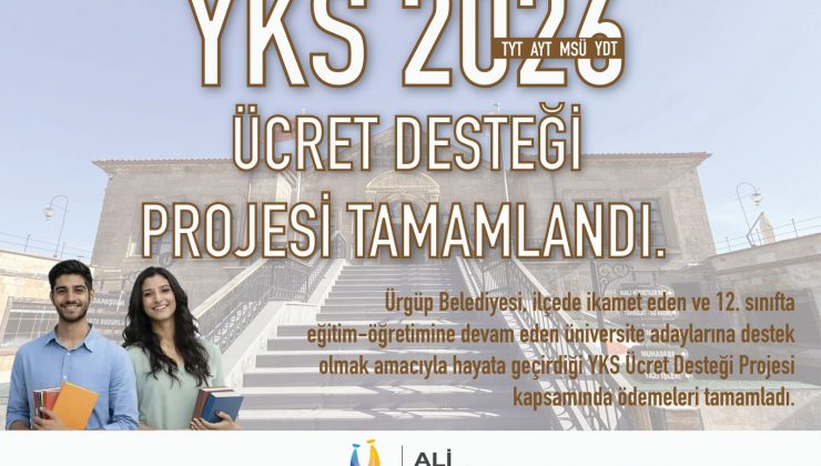 Ürgüp Belediyesi’nden Üniversite Adaylarına YKS Ücret Desteği