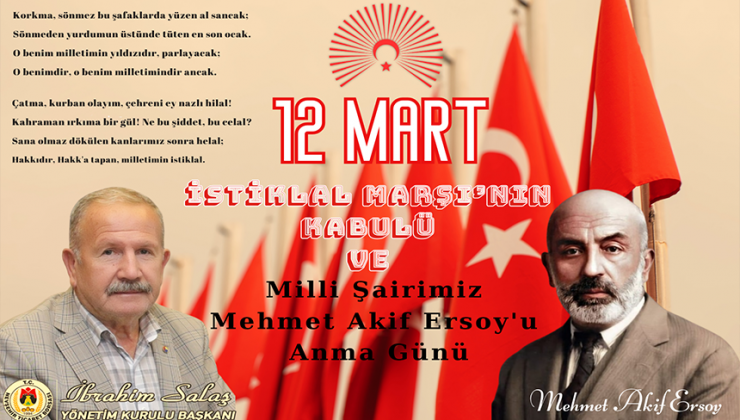 NTB Başkanı Salaş’dan 12 Mart İstiklal Marşının Kabulü Mesajı