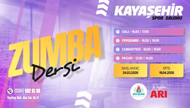Nevşehir Kayaşehir’de Zumba Dönemi Başlıyor