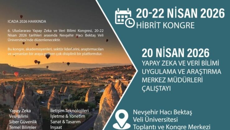 NEVÜ’de “6 Uluslararası Yapay Zeka ve Veri Bilimi Kongresi (ICADA) Düzenlenecek