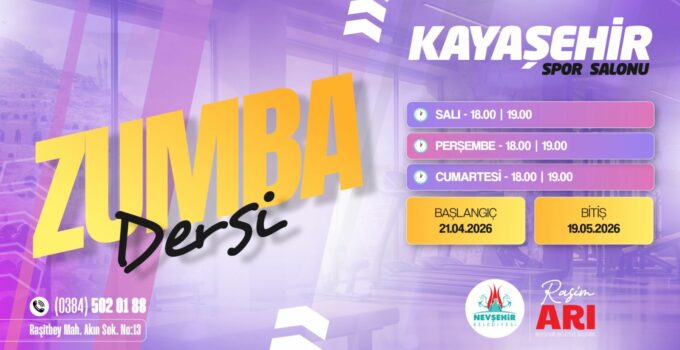Nevşehir Kayaşehir Spor Salonunda Zumba Dönemi