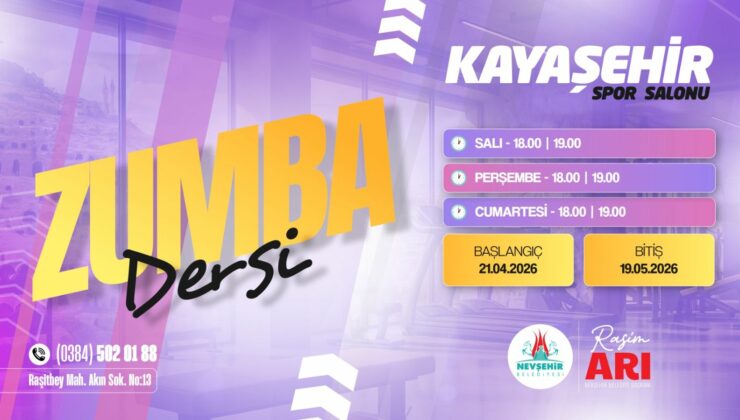 Nevşehir Kayaşehir Spor Salonunda Zumba Dönemi