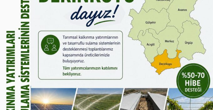 KKYP ve Tasarruflu Sulama Toplantısı Derinkuyu’da Düzenleniyor