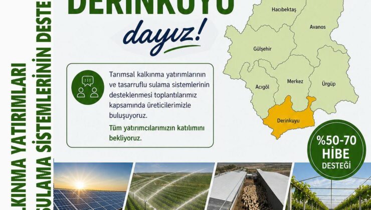 KKYP ve Tasarruflu Sulama Toplantısı Derinkuyu’da Düzenleniyor