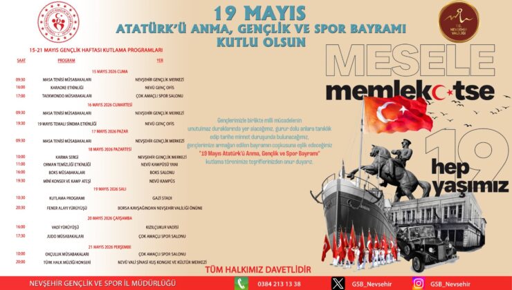 Nevşehir’de Gençlik Haftası Coşkusu Başlıyor