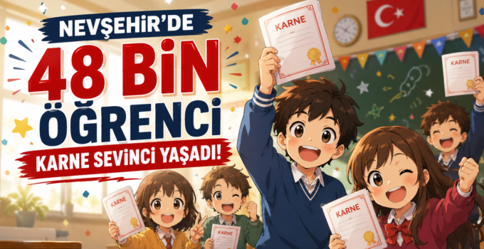 Nevşehir’de 48 Bin Öğrenci Karne Sevinci Yaşadı