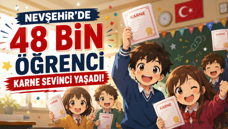 Nevşehir’de 48 Bin Öğrenci Karne Sevinci Yaşadı