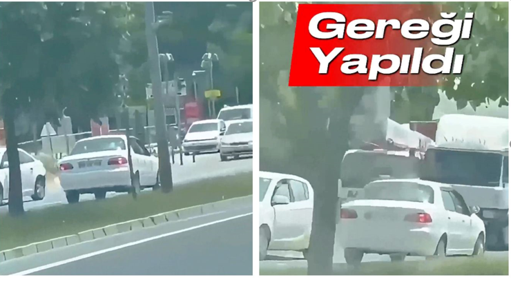 Ters Yönde İlerleyen Sürücüye 20 Bin Lira Ceza