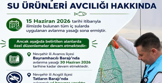 Nevşehir’de İç Sularda Avlanma Yasağı Sona Erdi