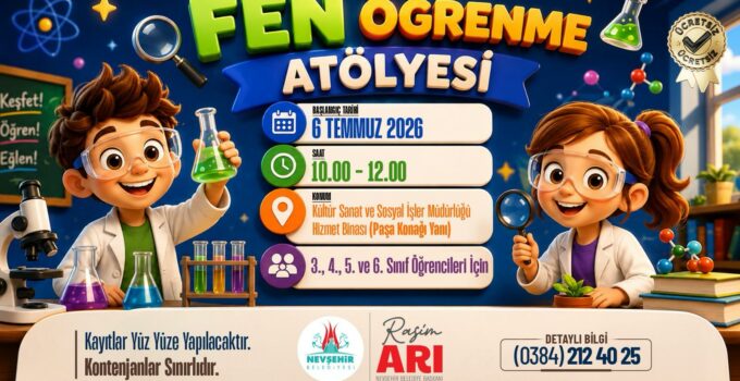 Uygulamalı Fen Öğrenme Atölyesi İçin Kayıtlar Başlıyor
