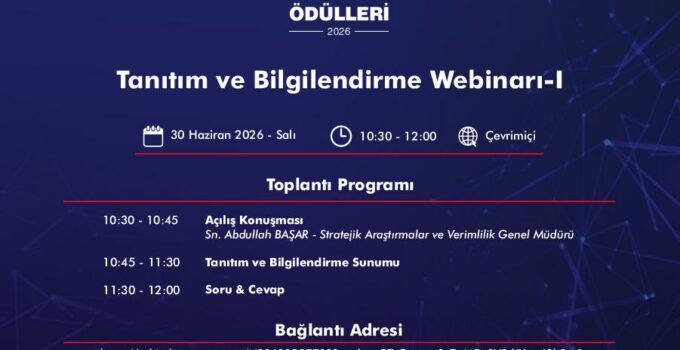 Verimlilik Proje Ödülleri İçin Başvurular Başladı