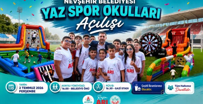 Nevşehir Belediyesi Yaz Spor Okulları İçin Geri Sayım Başladı