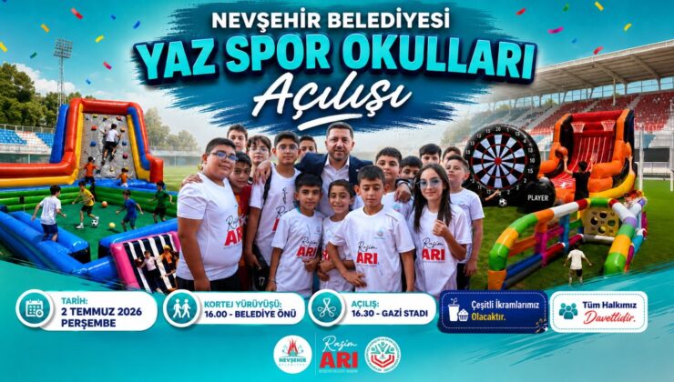 Nevşehir Belediyesi Yaz Spor Okulları İçin Geri Sayım Başladı