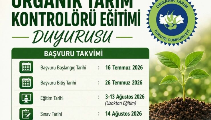 Organik Tarım Kontrolörü Eğitimi İçin Başvurular Başladı
