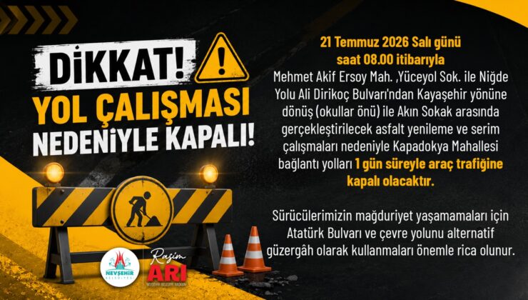 Kayaşehir Giriş ve Çıkış Güzergâhları 1 Gün Trafiğe Kapatılacak
