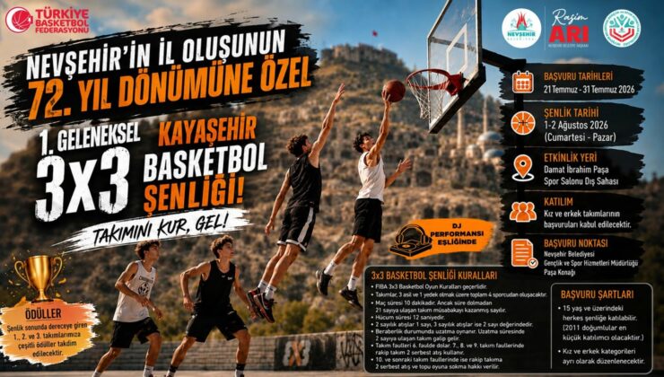1. Geleneksel Kayaşehir 3×3 Basketbol Şenliği Başlıyor