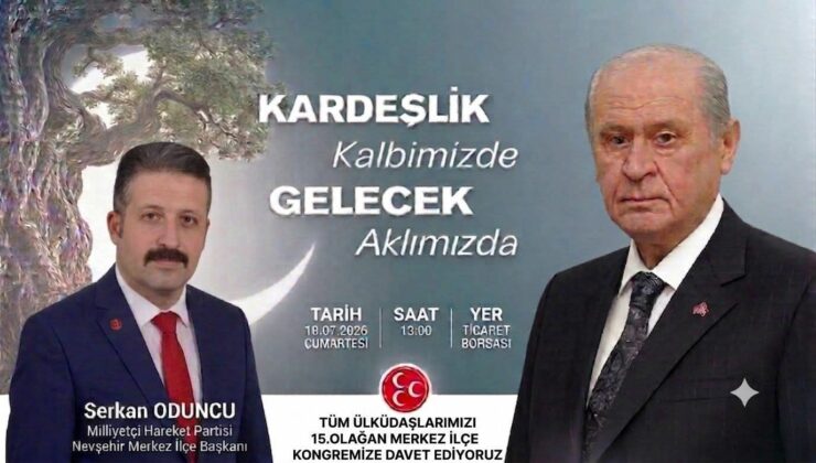 MHP Nevşehir Merkez İlçe 15. Olağan Kongresi’ne Davet