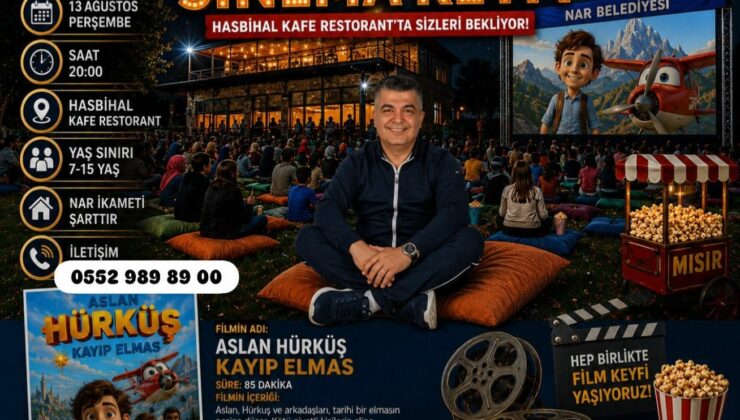 Nar Belediyesinden, Çocuklara Yıldızların Altında Sinema Keyfi