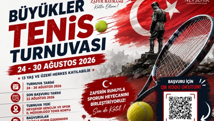 Nevşehir’de 30 Ağustos Tenis Zafer Kupası Başlıyor